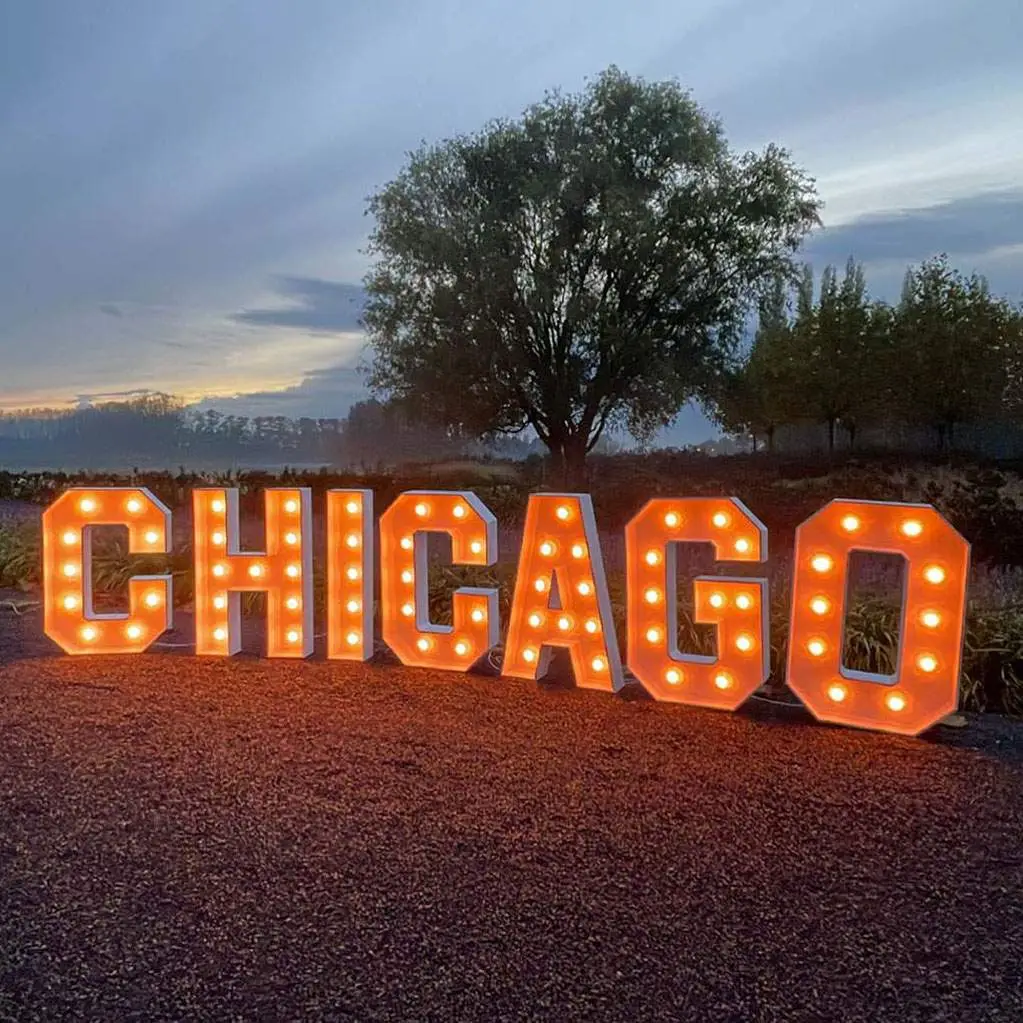 Lichtletters huren bedrijfsfeest CHICAGO